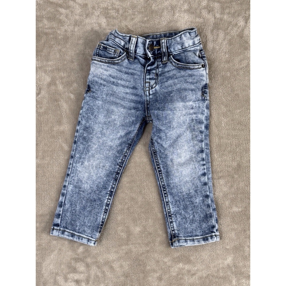 Cat & Jack Toddler Denim Jeans Size 2T Soft Stretch Kids Pants Blue Adjustable‎